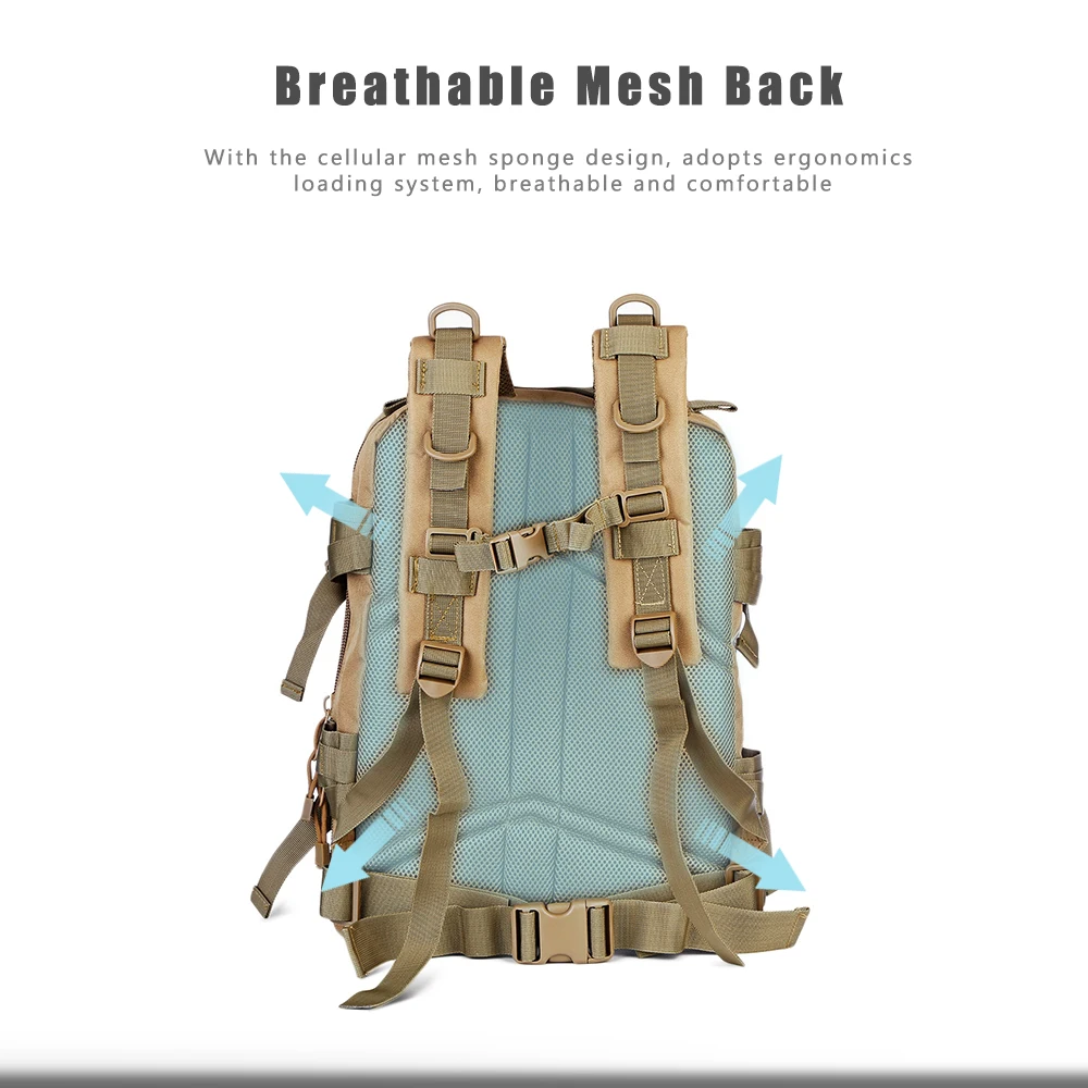 30L Military Tactical Backpack Assault Pack Bug Out Molle Bag Military Rucksack Camping Trekking Hiking Combinations Backpack