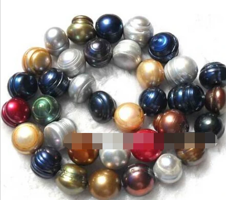 

wb 003223 10-11mm multi freshwater pearl oval loose beads 15
