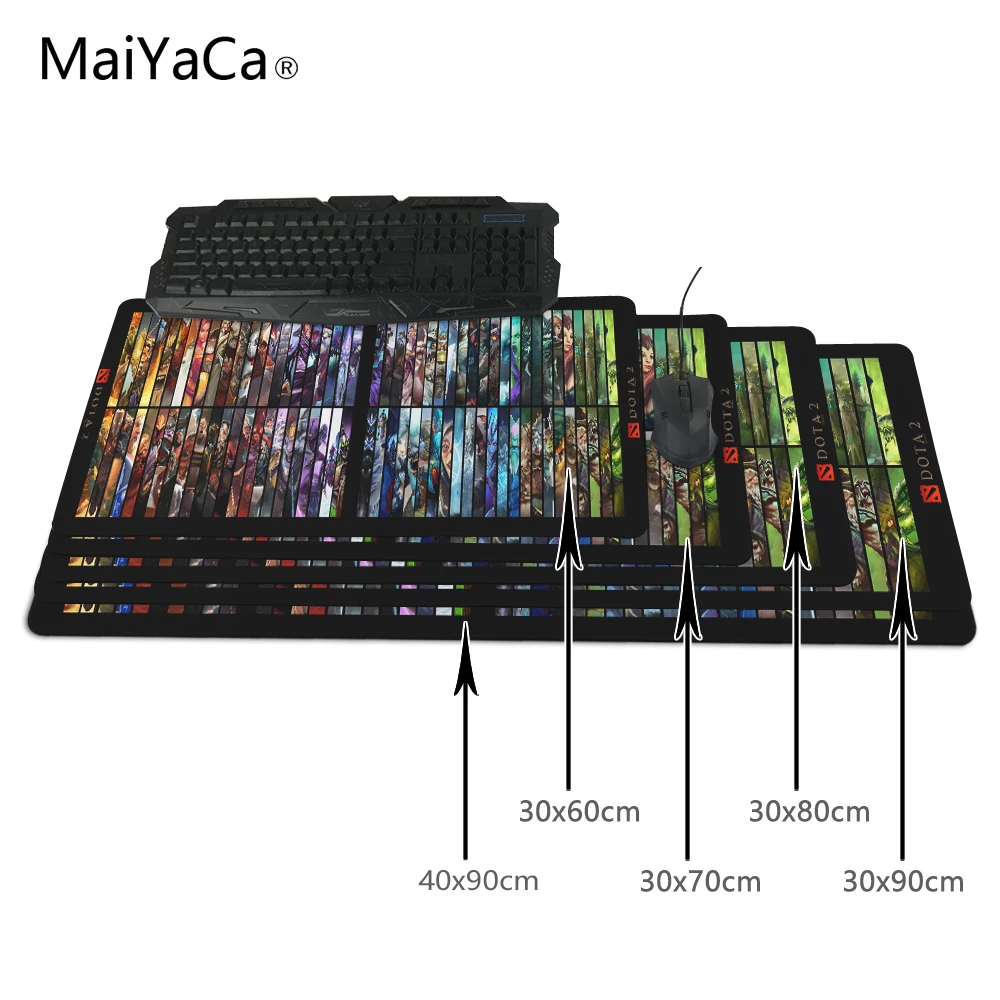 MaiYaCa Hot DOTA 2 Online Super Large Mouse Pad 900*300*2mm and 700*300*2mm With Locking Edge For d