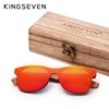 KINGSEVEN 2022 Handmade Brand Design Zebra Polarized Sunglasses Men/Women Mirror Lens Original Wood Eyewear Oculos de sol ► Photo 2/6