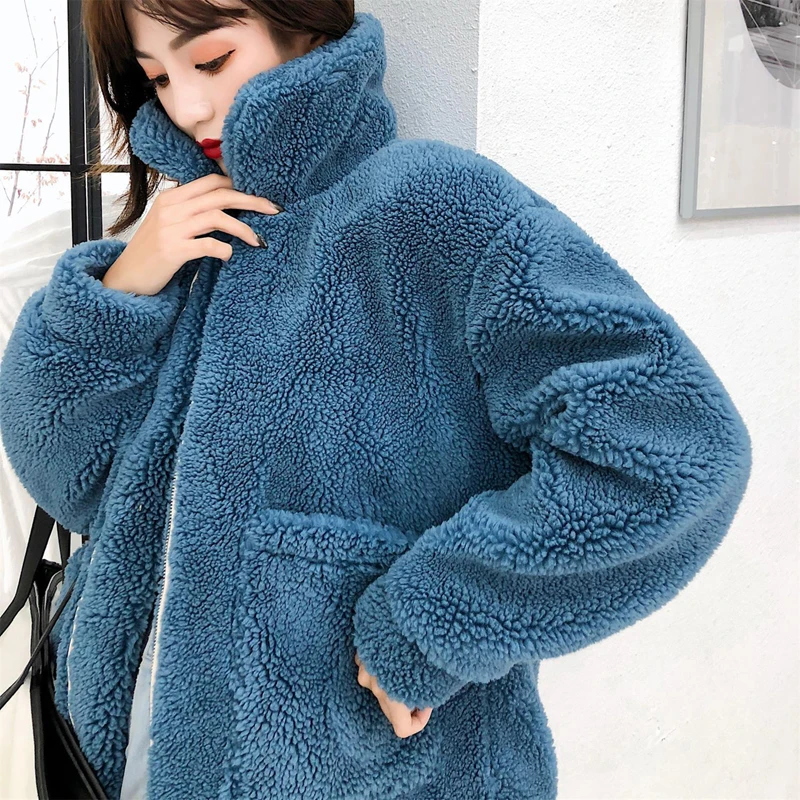 ZADORIN, Новое поступление, зимнее плюшевое пальто для женщин, высокое качество, толстое теплое пальто из искусственного меха, большие размеры, мохнатая куртка с плюшевым мишкой, abrigo mujer