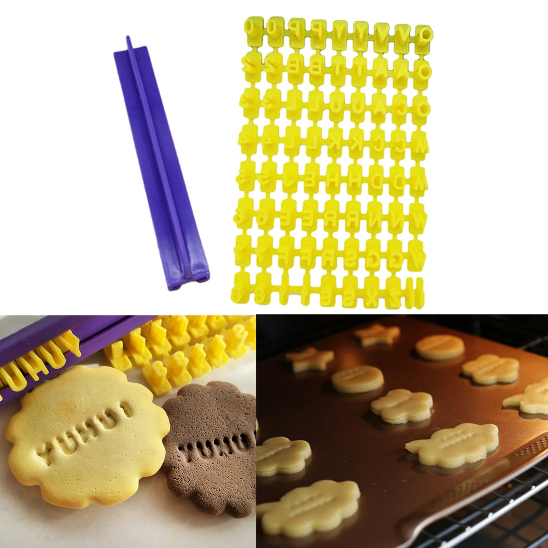 

DIY Alphabet Number 1pc Plastic Cake Mould Letter Impress Biscuit Cookie Cutter Press Stamp Embosser Fondant Mold