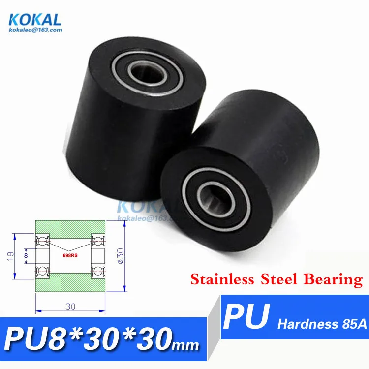stainless steel bearing roller 8*30*30 double 698RS ball bearing big