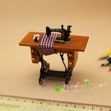 Мини Кукольный дом Интимные аксессуары мини Ремесла Вышивание модель машины сцены Интимные Аксессуары Ретро старомодные