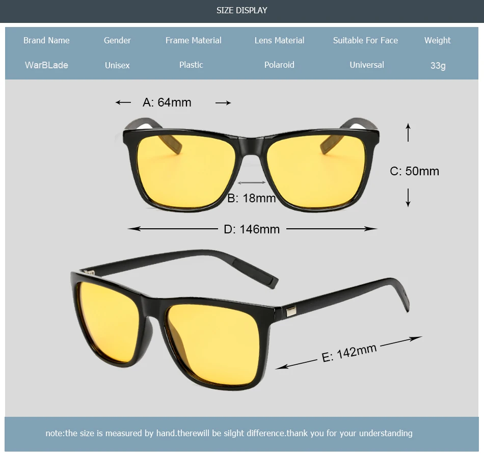 Поляризованные очки ночного видения, желтые солнцезащитные очки для вождения, для мужчин и женщин, фирменный дизайн, очки Oculos WarBLade