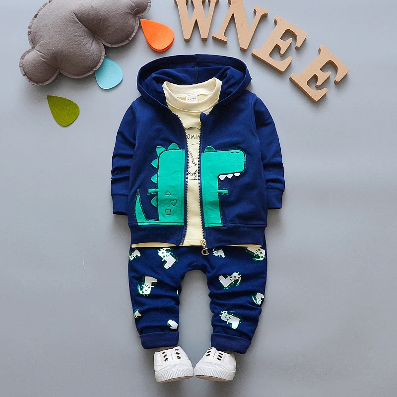 

BibiCola New Baby Boys' Clothing Set Kids Boys Sport Suits Set Spring Autumn Hoodie +T-shirt +Pants 3pcs Outfits Boys Tracksuit