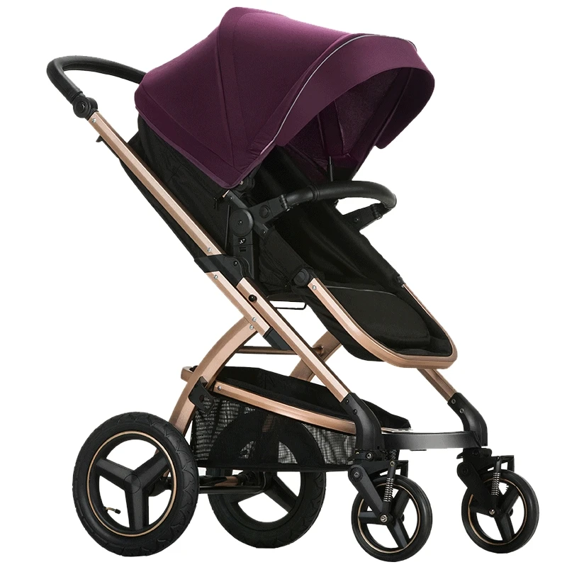 

Pouch Baby trolly with High Landscape Baby Car Can Sit and Lie Fold Baby Stroller portable