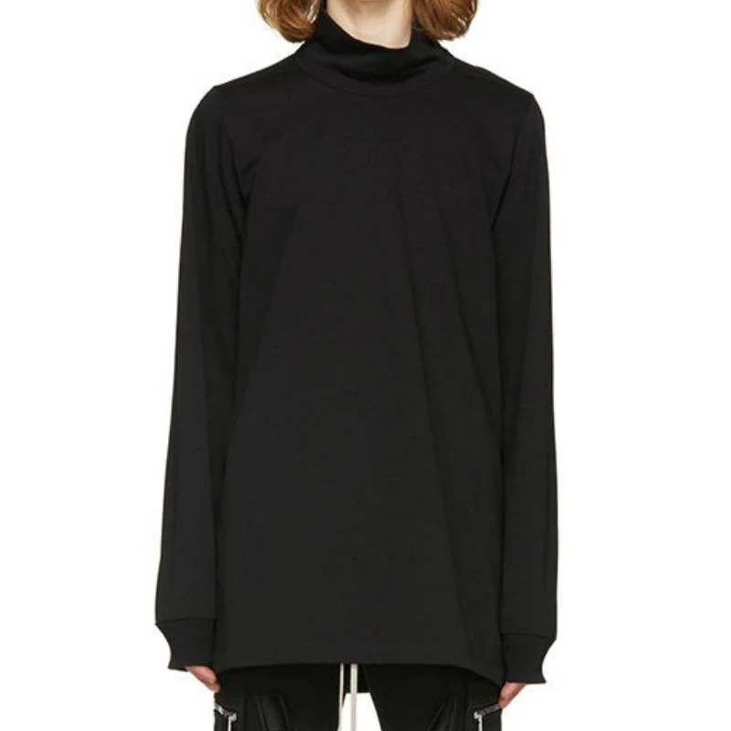 

Mens Streetwear Turtleneck Long Sleeve Cotton Tshirt