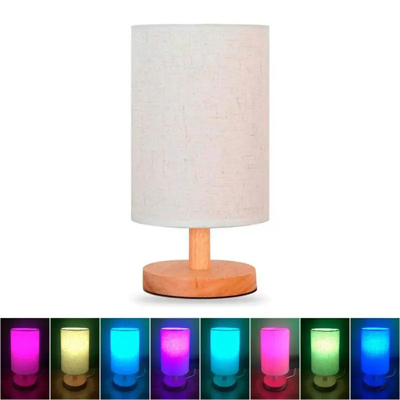 

Smart Bedside Lamp US Plug Dimmable Color Changing WiFi Wireless Remote Voice Control Timer Distance Operate