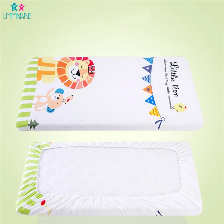 Fox Lion Knitting Cotton Crib Fitted Sheet Soft Breathable Baby Bed Mattress Cover Potector Newborn Bedding Cot Plus Size - Цвет: S