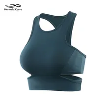 Новинка года. Женский спортивный бюстгальтер в стиле русалки. Ударопрочный бюстгальтер с эффектом пуш-ап для бега, фитнеса, занятий йогой