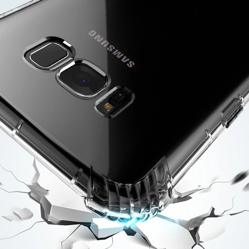 

CAPSSICUM For Samsung S8 Anti-knock Soft Clear case for Samsung Galaxy S8 Plus Air Bag TPU Anti-slip Silicone Shockproof Cover
