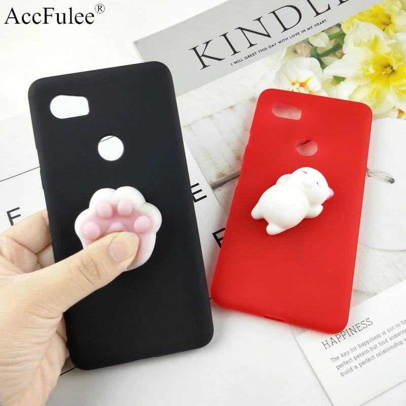 

Cute Toys Squishy Case For Google Pixel 2 XL Funny Cat Cases For Google Pixel 2 XL 6.0" Phone Bags Cover