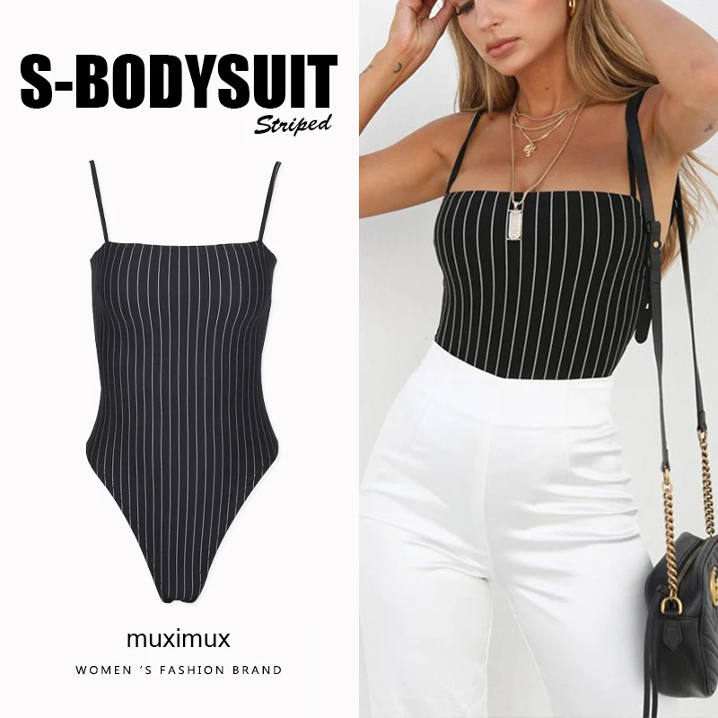 2018 Summer Women Strappy Striped Bodysuit Boho Casual Sexy Playsuit Fashion Strap Sleeveless Slim Fit Cami Jumpsuit 2018 Summer Women Strappy Striped Bodysuit Boho Casual Sexy Playsuit Fashion Strap Sleeveless Slim Fit Cami Jumpsuit