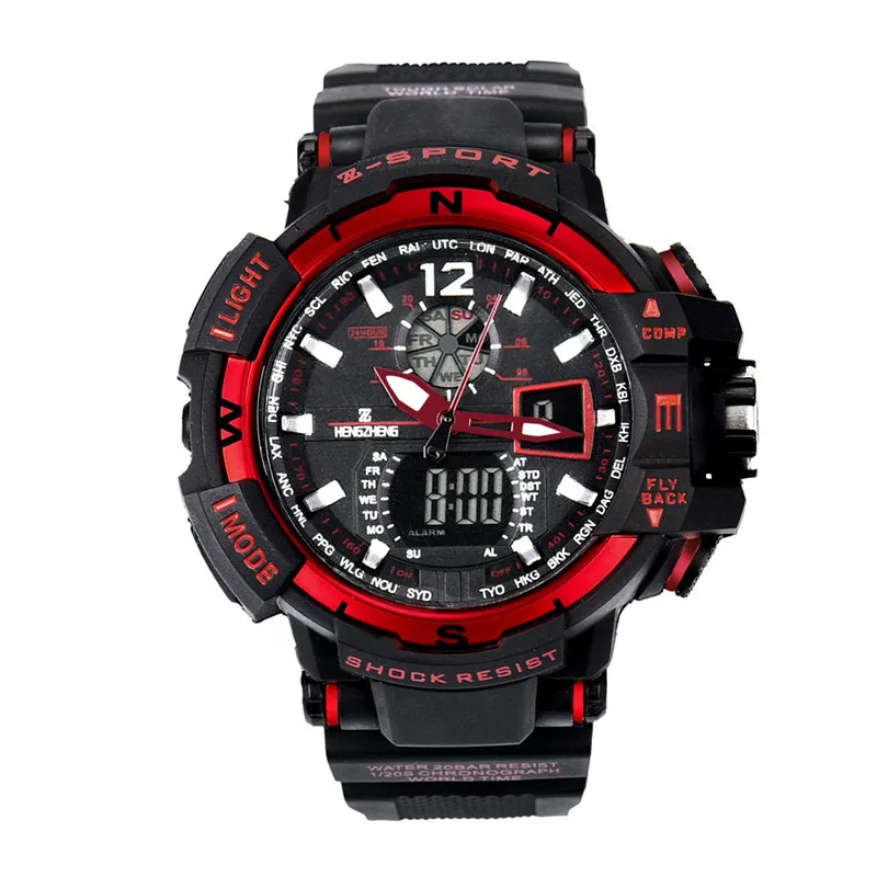 Часы Для мужчин резинкой светодиодный цифровые часы спортивные Для мужчин часы Водонепроницаемый Дайвинг кварцевые часы Горячая Relogio masculino