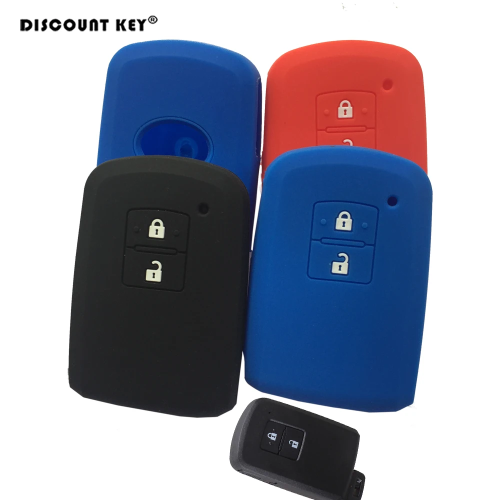 

Silicone Car Key Cover For Toyota Corolla Camry RAV4 Avalon Auris 2013 Key Cover 2 Button Rubber Remote Car Key Shell Case Cover