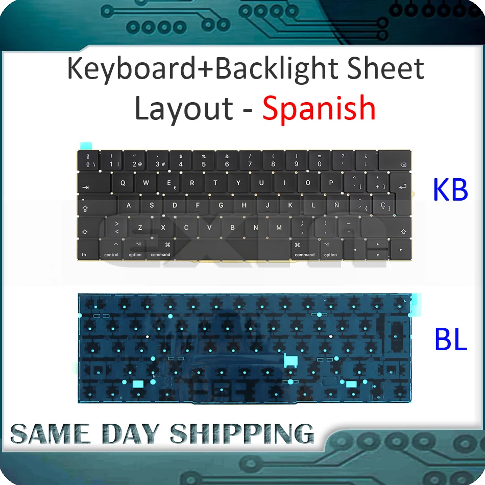 Laptop A1706 Spanish Keyboard Spain w/ Backlight Backlit for for MacBook Pro 13.3