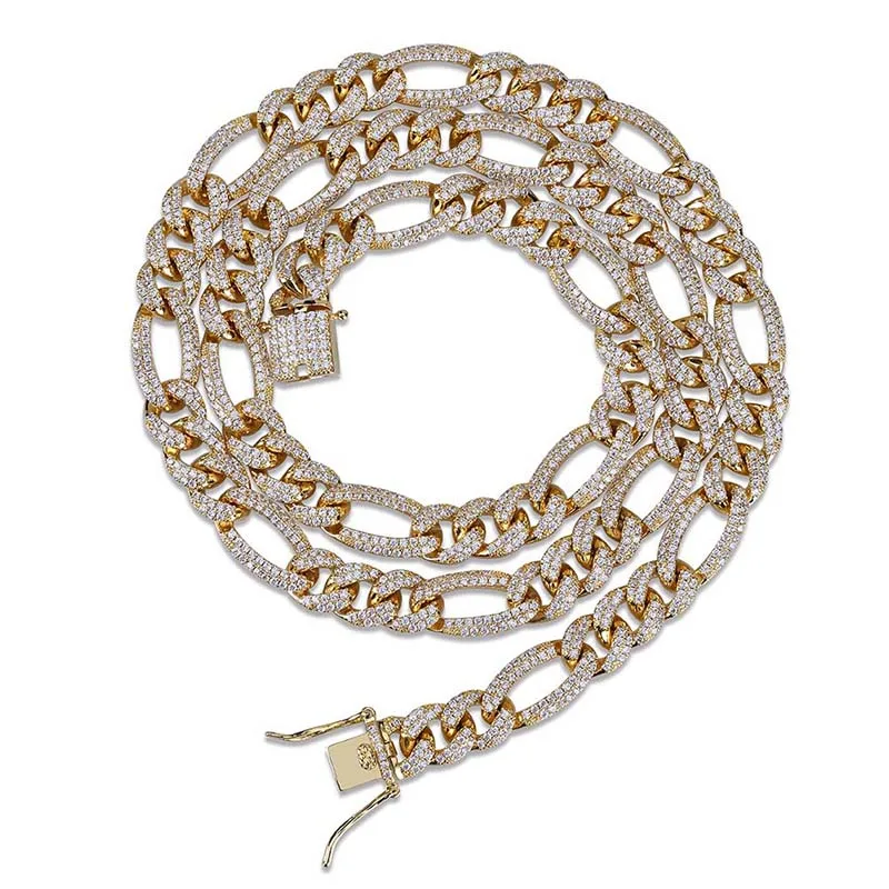 

Men's Gold Color Necklace Chain Silver Necklace cuban chain Hip Hop Jewelry Dropshipping