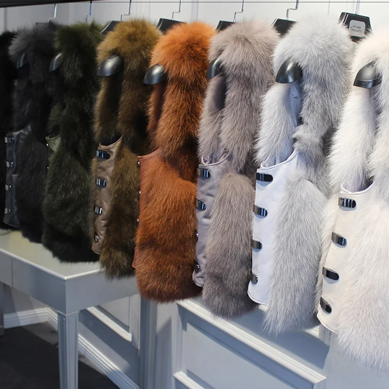 ZDFURS* real fur fox fur coat design ladies winter really fox fur coat detachable real fur coat women short