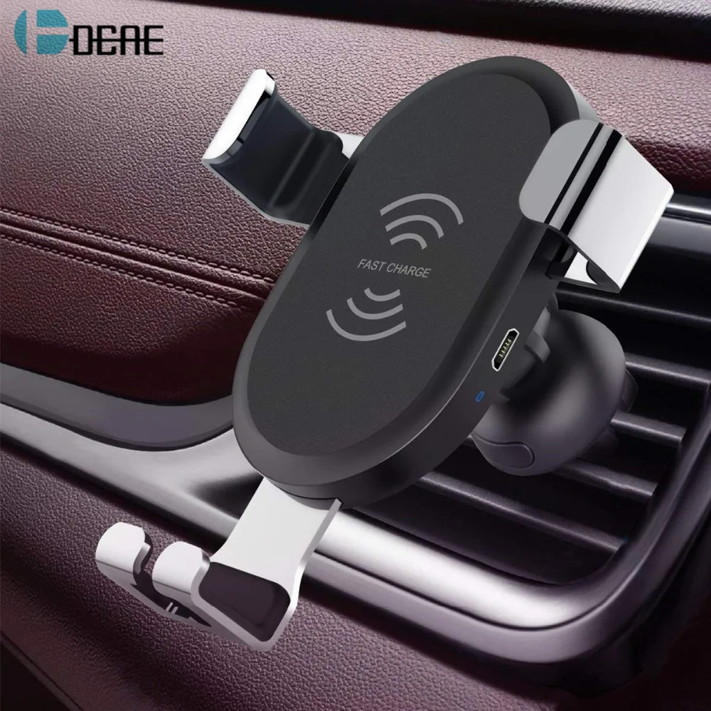 

DCAE Car Mount Wireless Car Charger For iPhone XS MAX XR X 8 Quick Fast Wireless Charging Pad Car Holder Stand for Samsung S9 S8