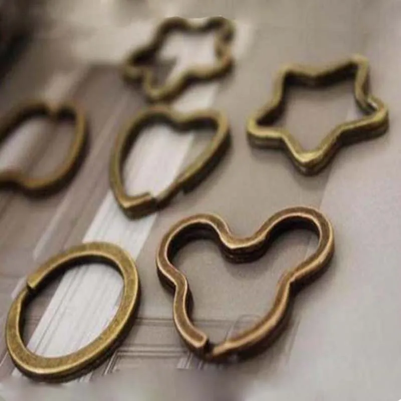 500Pcs Bronze Metal Key Holder Split Rings Keyring Keychain Loop Circle