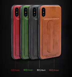 MXHYQ роскошные кожаные задняя крышка pluggable карты с подставки чехол для iPhone X 6 6s 7 8 6/6s плюс для телефонные чехлы крышка