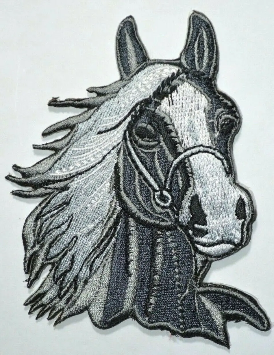 

Horse Patch Embroidered Badge Iron Sew On Pony Riding Equestrian Shirt Applique