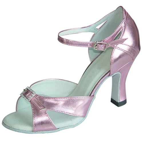 Высота каблука 4.5-8 см Zapatos de BAILE Salsa Обувь красный лаванда атлас с прозрачной пряжкой комфорт Для женщин Туфли для латинских танцев JYG931