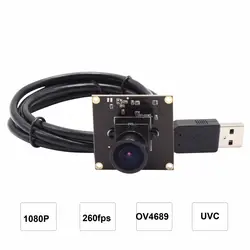 ELP широкоугольный 260fps USB веб-камера 2 мегапикселя CMOS OV4689 сенсор мини 1080 P 60fps камера доска с объективом 2,9 мм