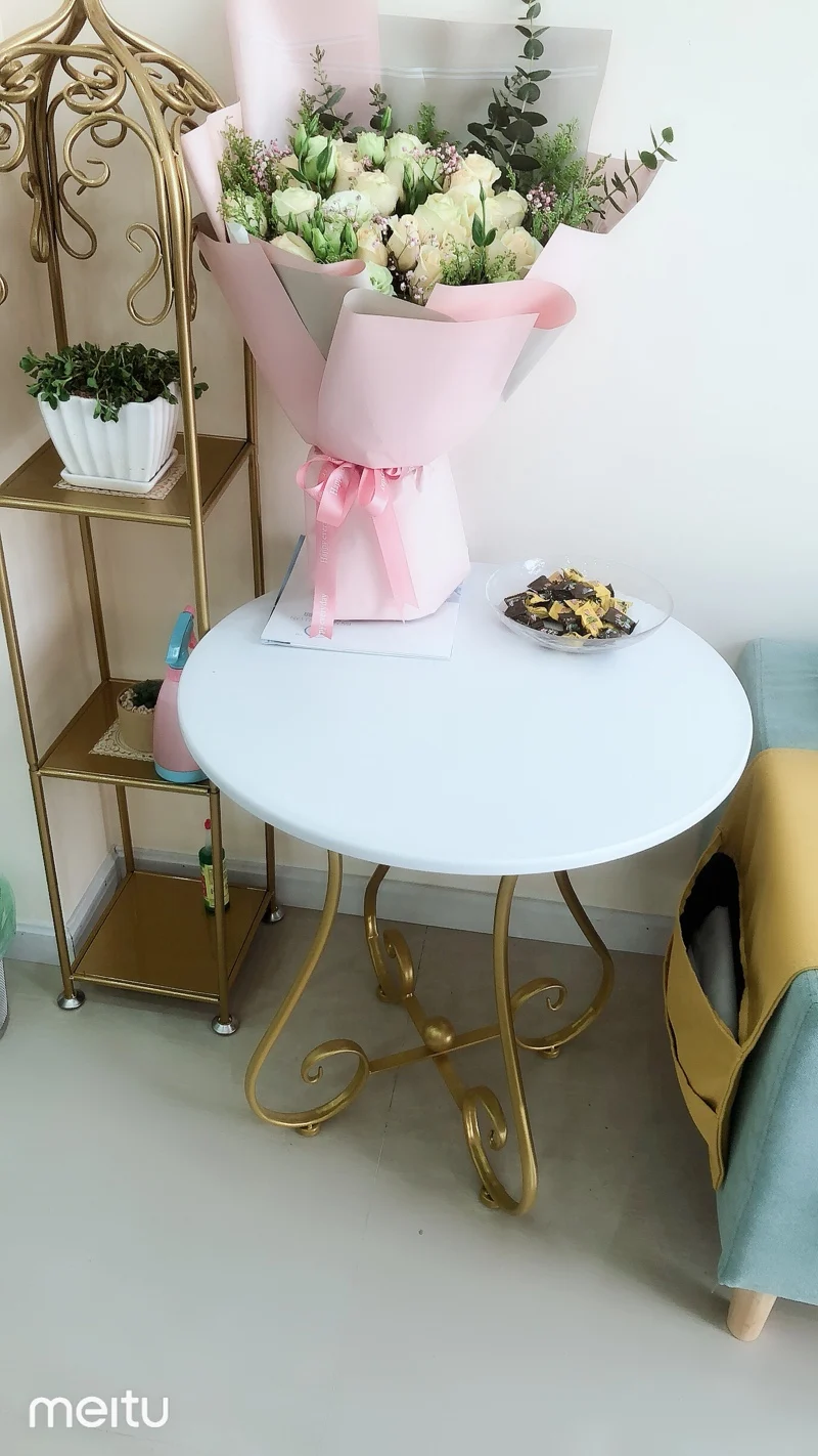 Excellent Nordic ins Coffee Tables garden outdoor table flowers stand Round bedside Tables for Living Room Furniture Home Furniture 11