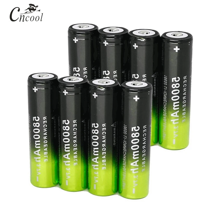 

Cncool 3.7V 18650 battery 5800mAh rechargeable liion battery for Led flashlight Torch batery litio battery Drop shipping