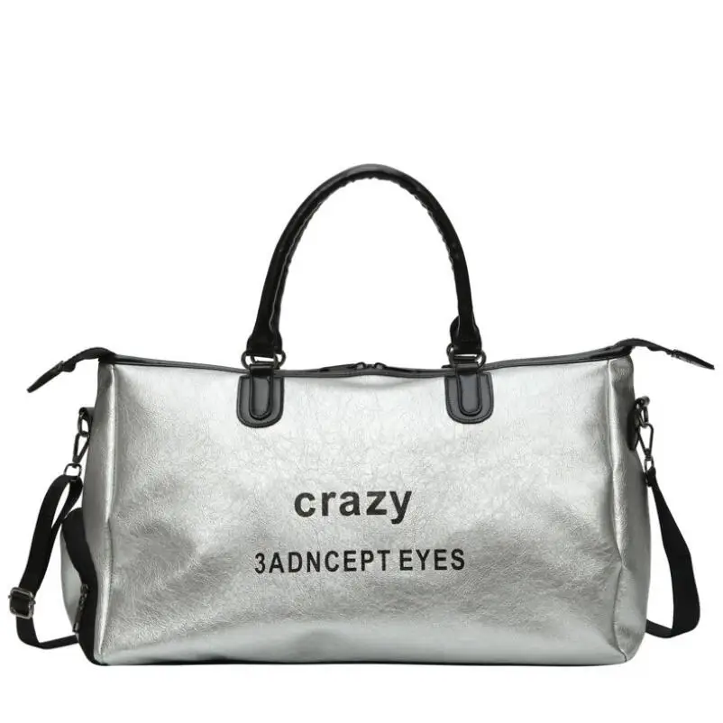 

Female Soft Leather Travel Bag High Capacity Lndependent Shoes Storage Big Fitness Bags Luggage Waterproof Shoulder Bag