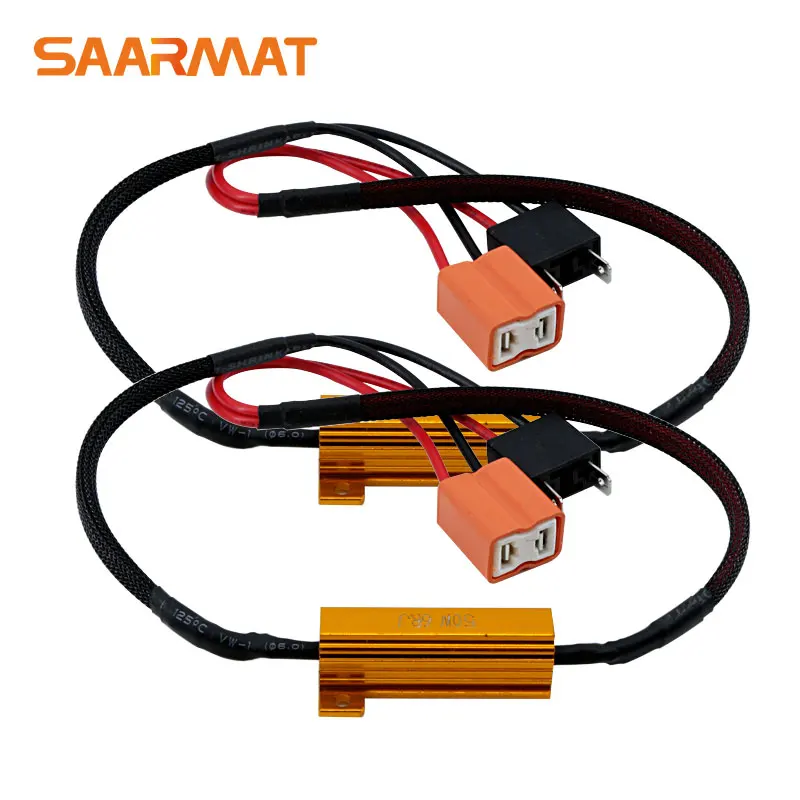 2x ошибка без нагрузки проводка резистора жгут H7 Canbus декодеры для Светодиодный светильник на голову лампа противотуманный светильник DRL