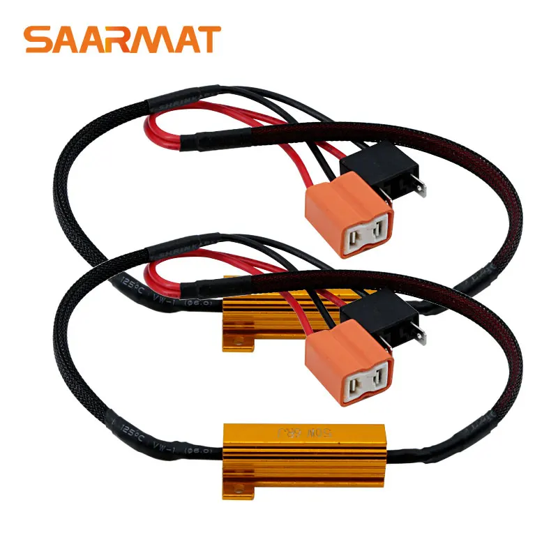 

2x Error Free Load Resistor Wiring Harness H7 Canbus Decoders For LED Headlight Bulb Fog Light DRL