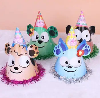 

Free Shipping 30pcs/lot Cartoon Ear Animals Party Cap DIY Party Decorations For Children Or Adult Mix Shipments