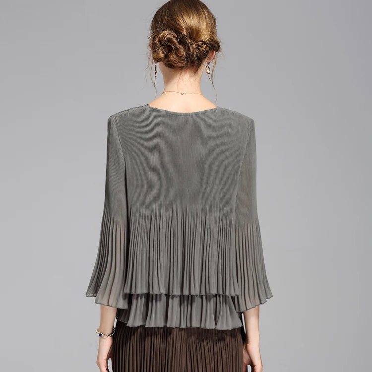 Changpleate Spring Women's gray t-shirt Miyak