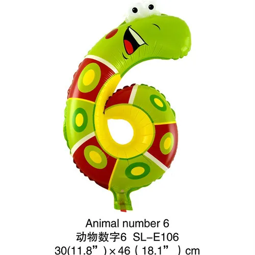 Animals Number Foil Balloons 10pcs New Arrival air balloons wedding Birthday party Decorations kids Numbers Air Balls baby toys (5)