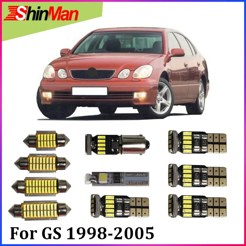 

ShinMan17x Error Free LED Car light Interior Light LED Kit interior lamp For Lexus gs400 gs300 LED Interior Package 1998-2005