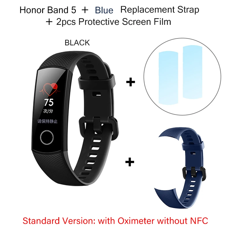 Умный Браслет huawei Honor Band 5 с NFC оксиметром, цветным экраном, монитором сердечного ритма, фитнес-трекером, водонепроницаемым браслетом - Цвет: 8