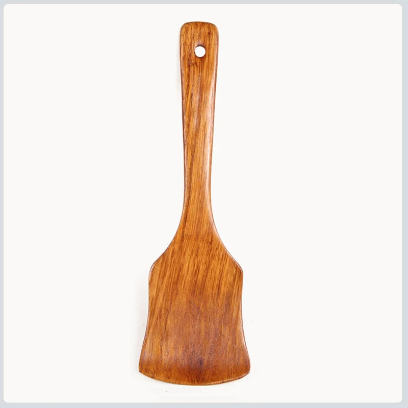 

Eco Friendly Biodegradable Health Wooden Handmade Kitchen Tableware Cooking Utensils Dinner Food Non Stick Wok Shovels Supplies