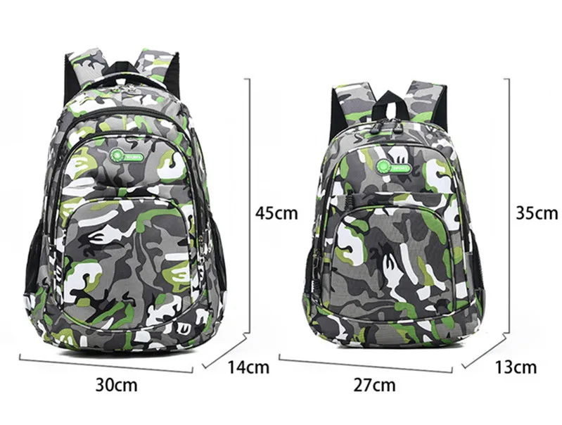 WENYUJH 2 размера камуфляжные водонепроницаемые школьные сумки для девочек и мальчиков Детский рюкзак для детей сумка для книг Mochila Escolar школьный