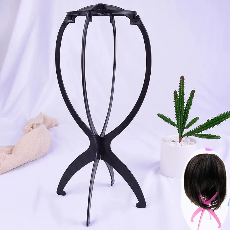 

1pc Wig Stand Plastic Wig Holders Display Portable Folding Stable Wig Stand Tool 7*35cm