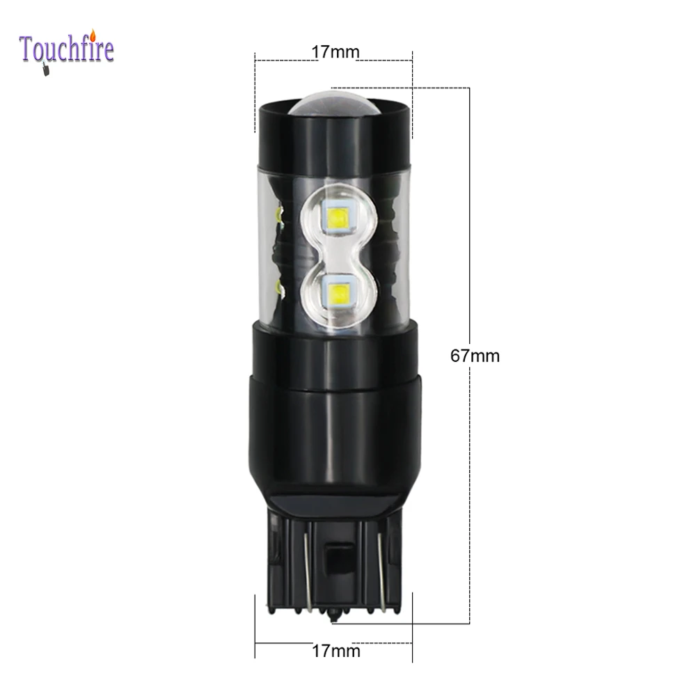 2 шт. светодиодный автомобиль лампы 1156 BA15S P21W 1157 BAY15D T20 7440 W21W 7443 WY21W Canbus НЕ Ошибка DRL