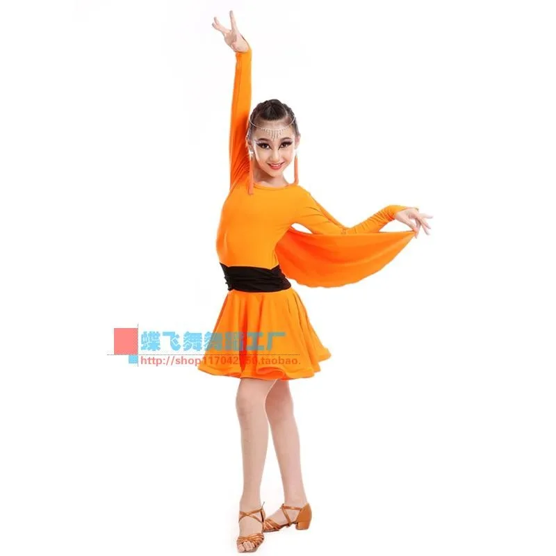 Взрослый ребенок Костюмы для латиноамериканских танцев Танцевальный костюм старший спандекс латинские танцы платье для женщин/ребенок