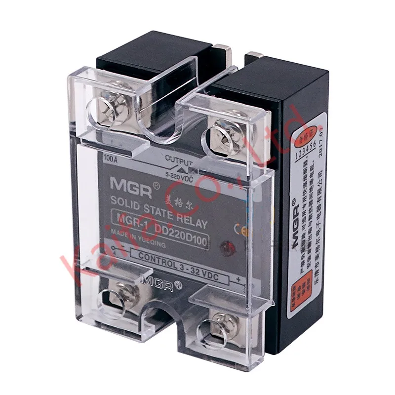 

Mager SSR-100A DC-DC MGR-1DD220D100 Single Phase Solid State Relay input 3-32VDC output 5-220VDC Control current 5-25mADC