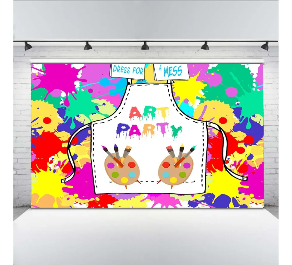 

Art Party Photography Backdrops Graffiti Photo Background for Shoot Birthday Party Decoration Props Art brush
