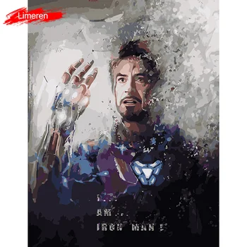 

Avengers Endgame I am Iron ManFrameless Picture Acrylic Paint By Numbers DIY Painting By Numbers Unique Gift Oil Painting