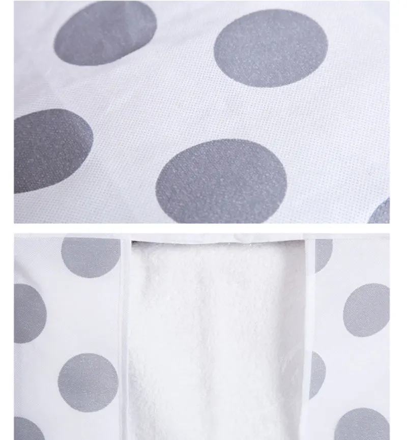 Dots Stars Печать Нетканая стеганая сумка для хранения постельных принадлежностей Органайзер шкаф для одеял органайзер для гардероба сумка для хранения
