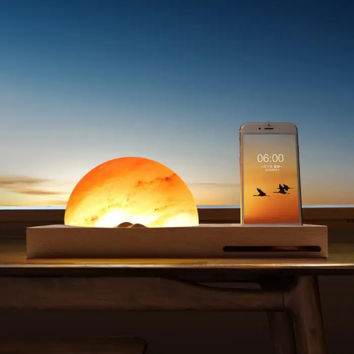 Sunrise смоляная лампа для медитации окружающего света Беспроводное зарядное устройство ручка держатель сотового телефона TSH магазин
