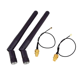 

2.4GHz 3dbi WiFi Antenna RP-SMA Male Wireless Router With 10cm PCI UFL IPX to RP SMA Pigtail Cable For Wireless Router Aerial